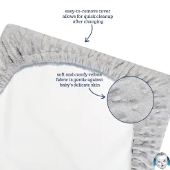 Baby Neutral White Dotted Changing Pad Cover