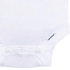 5- Baby Neutral White Sleeveless Onesies® Bodysuits