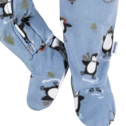 Baby & Toddler Boys Blue Penguins Footed Fleece Pajamas