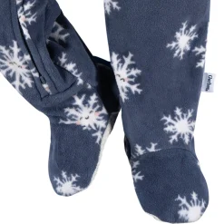 Baby & Toddler Boys Blue Snowflakes Footed Fleece Pajamas