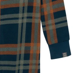 Baby & Toddler Boys Navy Plaid Hacci Footless Pajamas