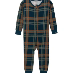 Baby & Toddler Boys Navy Plaid Hacci Footless Pajamas