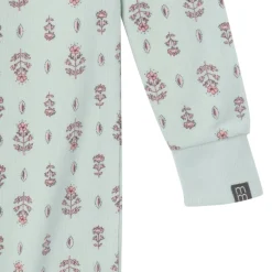 Baby & Toddler Girls Light Green Fleur Hacci Footless Pajamas