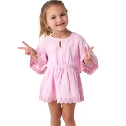Baby & Toddler Girls Light Pink Gauze Kaftan Swim Coverup