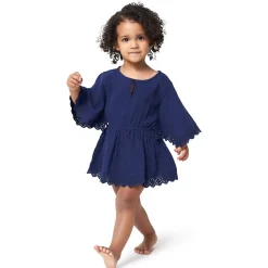 Baby & Toddler Girls Navy Gauze Kaftan Swim Coverup