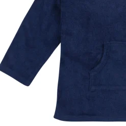 Baby & Toddler Girls Navy Hooded Kangaroo Pocket Terry Coverup