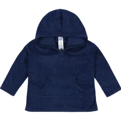 Baby & Toddler Girls Navy Hooded Kangaroo Pocket Terry Coverup