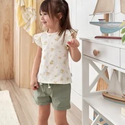 Baby & Toddler Girls Olive Stretch Twill Shorts