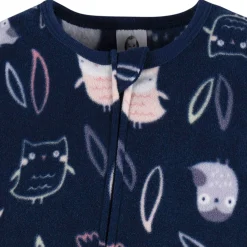 Baby & Toddler Girls Owls Footed Fleece Pajamas