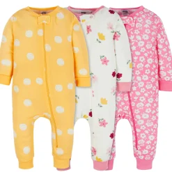 Baby & Toddler Girls 3-Pack Floral Fox Snug Fit Footless Pajamas