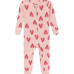 Baby & Toddler Girls Pink Hearts Snug Fitting Footless Hacci Pajamas