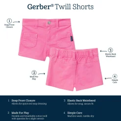 Baby & Toddler Girls Pink Twill Shorts