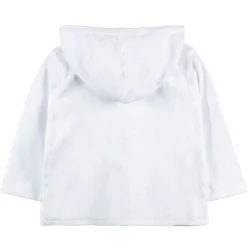 Baby & Toddler Girls White Hooded Kangaroo Pocket Terry Coverup