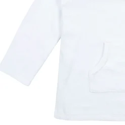 Baby & Toddler Girls White Hooded Kangaroo Pocket Terry Coverup