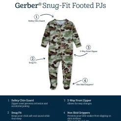 Baby & Toddler Hide & Seek Camo Buttery Soft Viscose Made from Eucalyptus Snug Fit Footed Pajamas