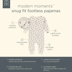 Baby & Toddler Neutral Beige Shamrock Snug Fitting Footless Hacci Pajamas