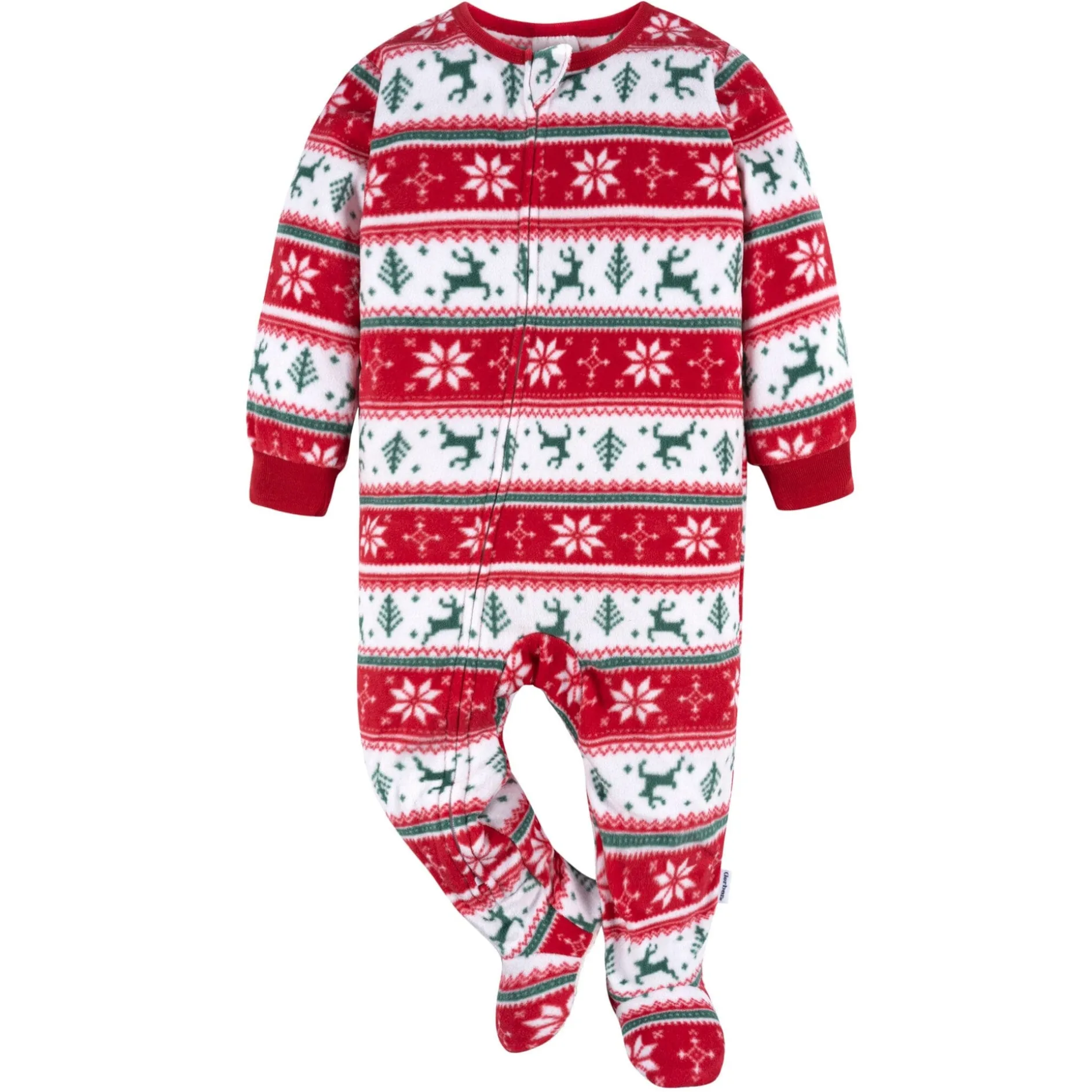Baby & Toddler Neutral Deer Fairisle Footed Fleece Pajamas