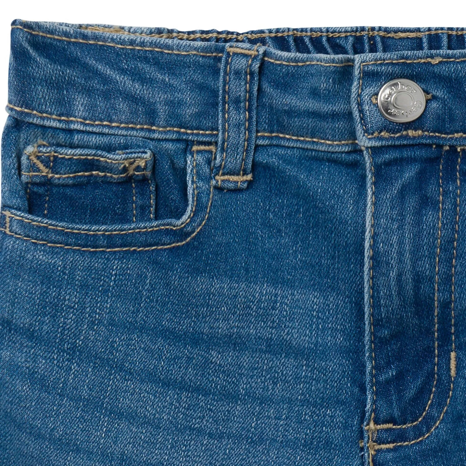 Baby & Toddler Neutral Light Wash Denim Shorts