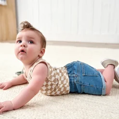 Baby & Toddler Neutral Light Wash Cuffed Denim Shorts