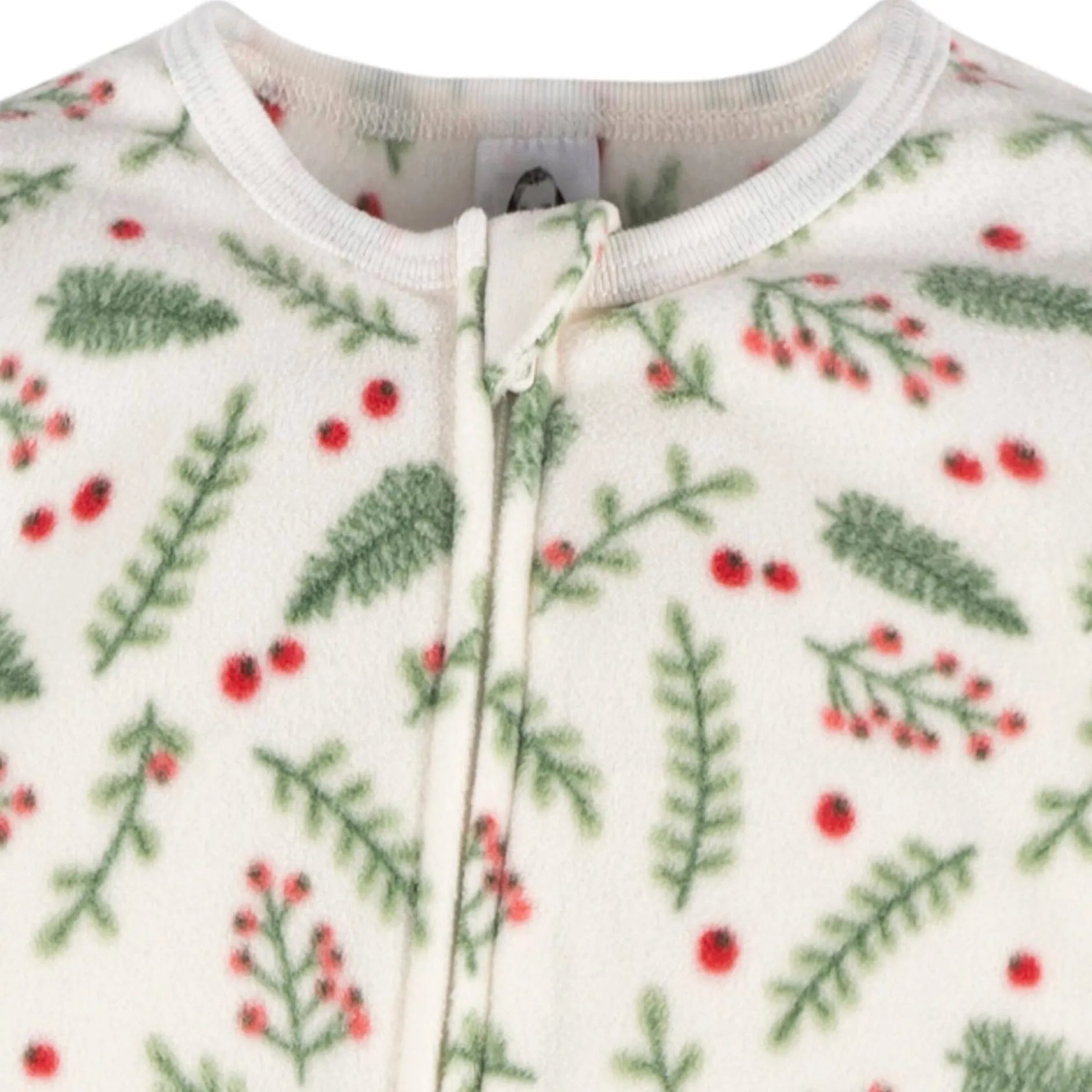 Baby & Toddler Neutral Mistletoe Footed Fleece Pajamas