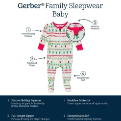 Baby & Toddler Neutral Oh What Fun Fair Isle Hacci Snug Fit Footed Pajamas