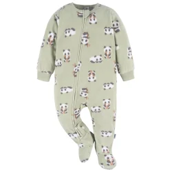 Baby & Toddler Neutral Pandas Footed Fleece Pajamas