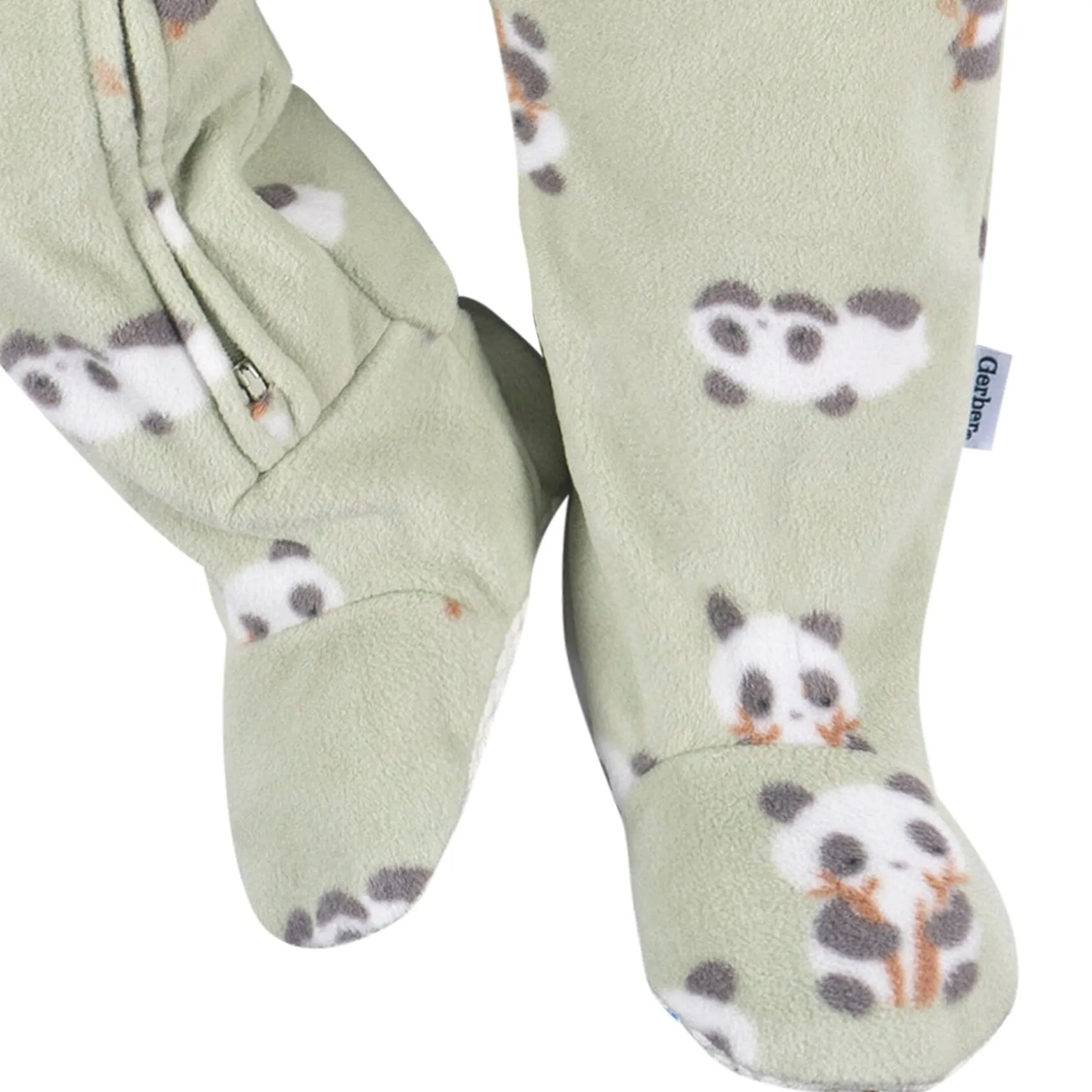 Baby & Toddler Neutral Pandas Footed Fleece Pajamas