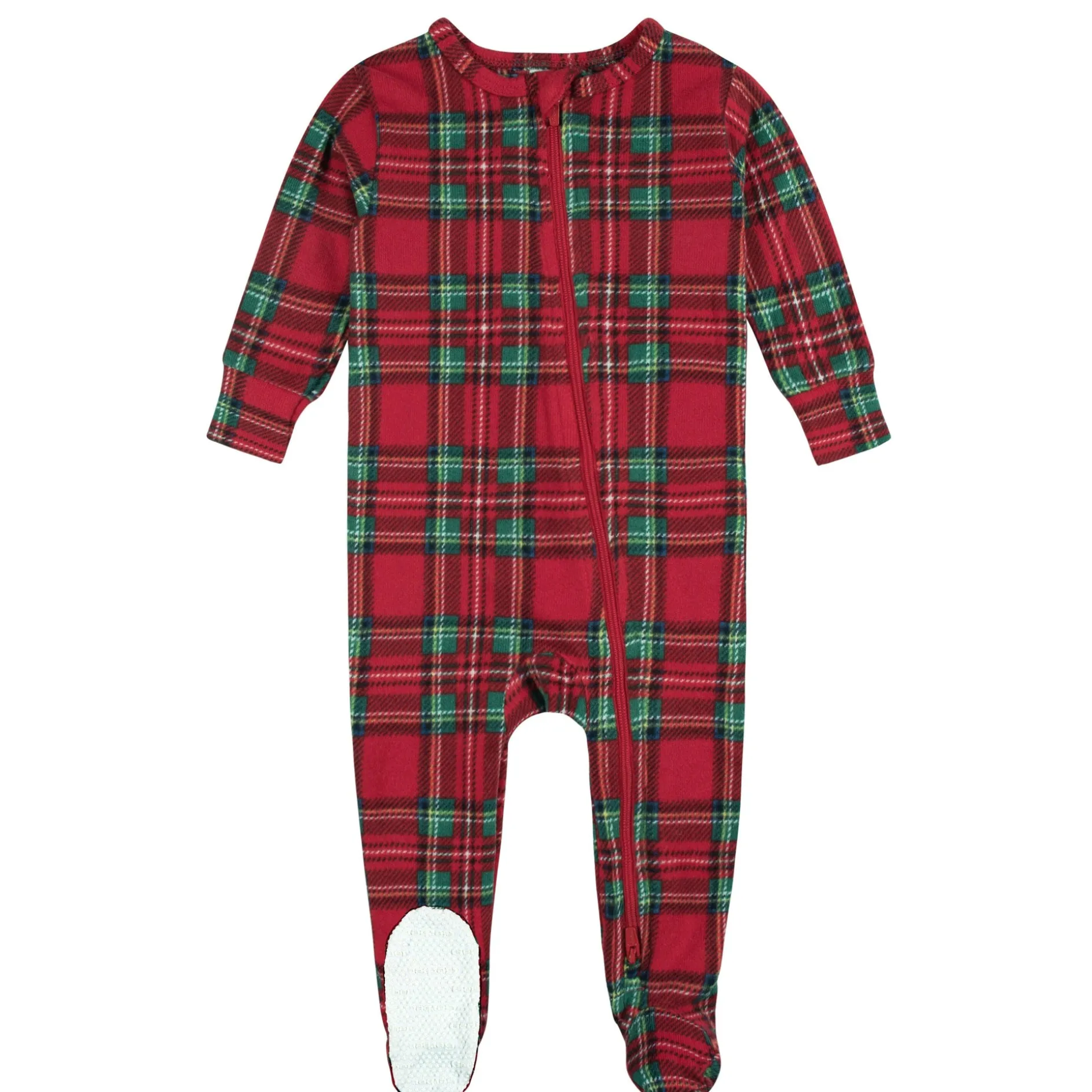 Baby & Toddler Neutral Stewart Plaid Hacci Snug Fit Footed Pajamas