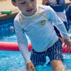 Baby & Toddler Neutral UPF 50+ Smiley Face Rash Guard