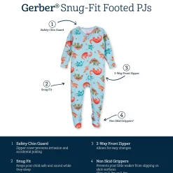 Baby & Toddler Snugosaurous Buttery Soft Viscose Made from Eucalyptus Snug Fit Footed Pajamas