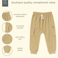 Boys Olive Cargo Pocket Sweatpants