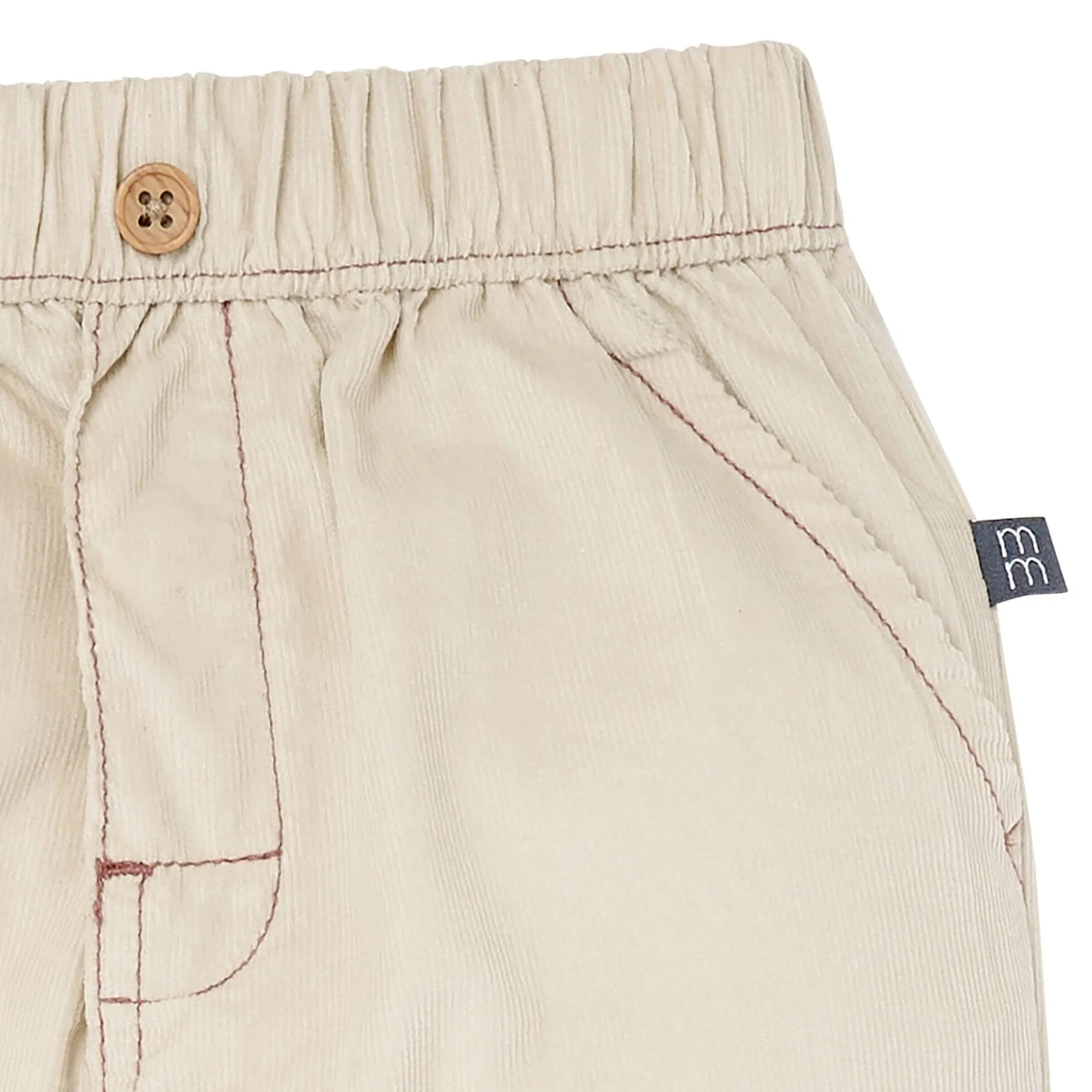 Boys Oyster Gray Corduroy Pants