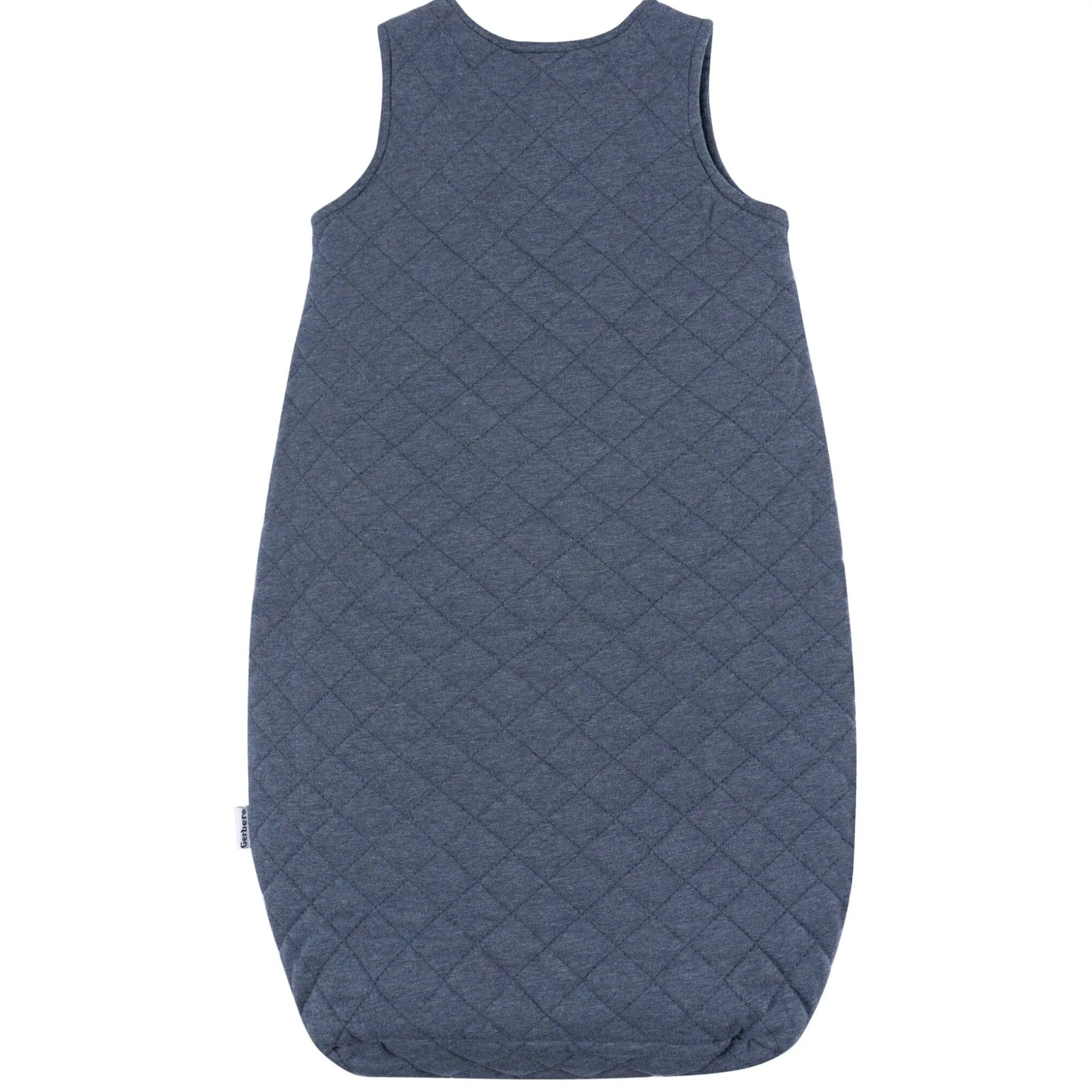 Embroidered Baby Boys Navy Heather Quilted Jersey Wearable Blanket