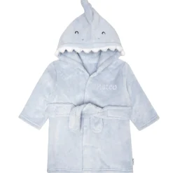Embroidered Baby Boys Shark Robe