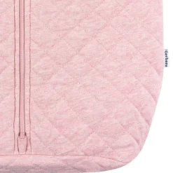 Embroidered Baby Girls Pink Heather Quilted Jersey Wearable Blanket