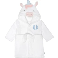 Embroidered Baby Girls Unicorn Robe