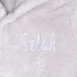 Embroidered Baby Neutral Elephant Robe