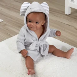 Embroidered Baby Neutral Elephant Robe