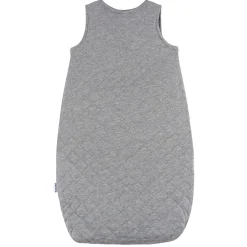 Embroidered Baby Neutral Grey Heather Quilted Jersey Wearable Blanket