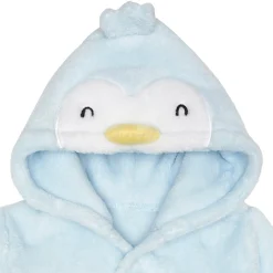 Embroidered Baby Neutral Penguin Robe
