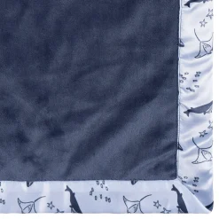Embroidered Coastal Calm Plush Blanket