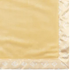 Embroidered Geo Trim Plush Blanket