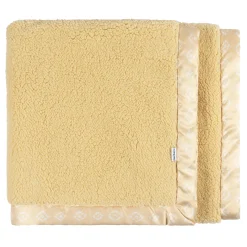 Embroidered Geo Trim Plush Blanket