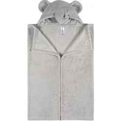 Embroidered 2-Piece Elephant Hooded Wearable Blanket & Security Blanket Set
