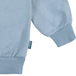 Embroidered 2-Piece Infant & Toddler Neutral Blue Sweatshirt & Pant Set