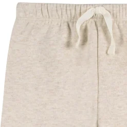 Embroidered 2-Piece Infant & Toddler Neutral Oatmeal Heather Sweatshirt & Pant Set