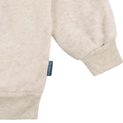 Embroidered 2-Piece Infant & Toddler Neutral Oatmeal Heather Sweatshirt & Pant Set