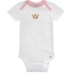 Gerber® 8-pack Baby Girls' Castle Short Sleeve Onesies® Bodysuits