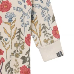 Girls Off-White Floral Snug Fit Footless Pajamas