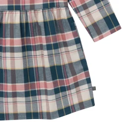 Girls Orion Blue Plaid Collared Dress